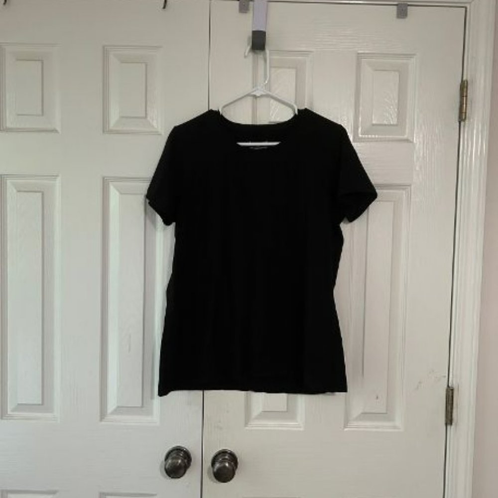 Fair Indigo Organic Cotton T-shirt, size L, black